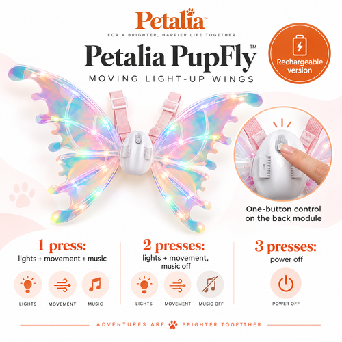 Petalia PupFly™ Moving Light-Up Wings