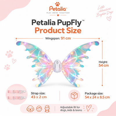Petalia PupFly™ Moving Light-Up Wings