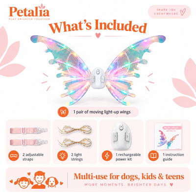 Petalia PupFly™ Moving Light-Up Wings