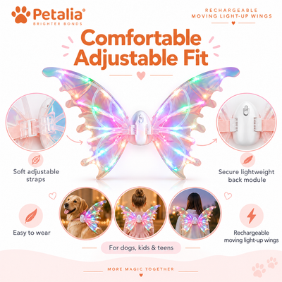 Petalia PupFly™ Moving Light-Up Wings