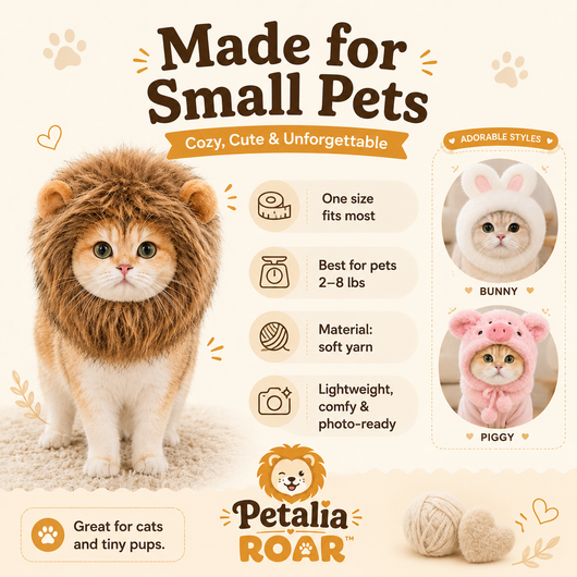 Petalia ROAR™ Small Pet Animal Hat!