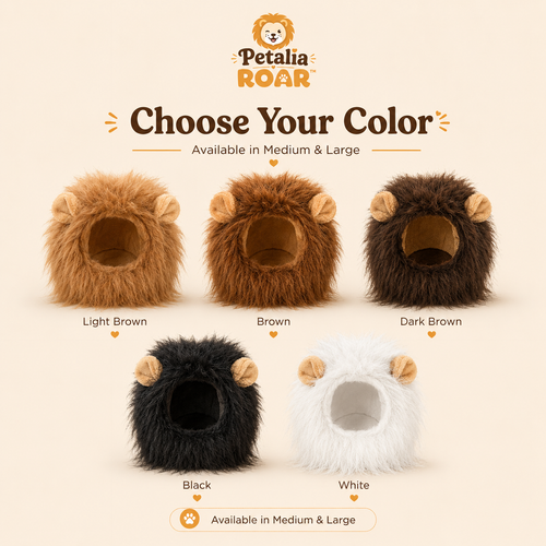 Petalia Dog ROAR™ Lion Mane Hat